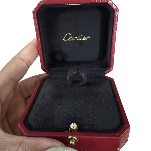 Cartier Red Box Authentic Empty Jewelry Gift Box Snap Closure Size 3x3x2 - Picture 4 of 6